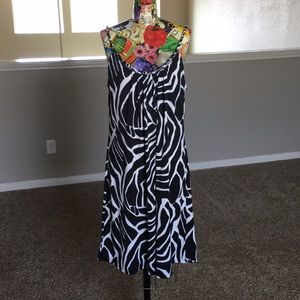 MSK Black and white chain detailed dress